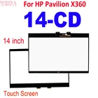 14-дюймовый сенсорный экран для HP Pavilion X360 14-CD 14CD 14 CD Series, дигитайзер, ЖК сенсорная панель, запасные части