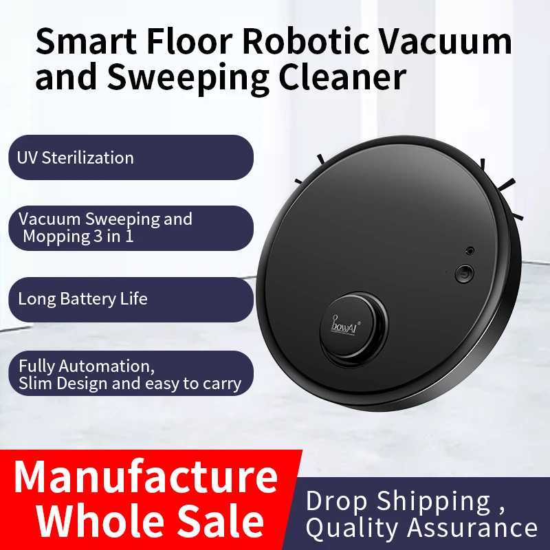 

Automatic Robot Vacuum Cleaner 1200Pa Poweful Suction3-in-1 Multifunction Home Dry Wet Mopping Cleaning Robot Auto Charge Vacuum
