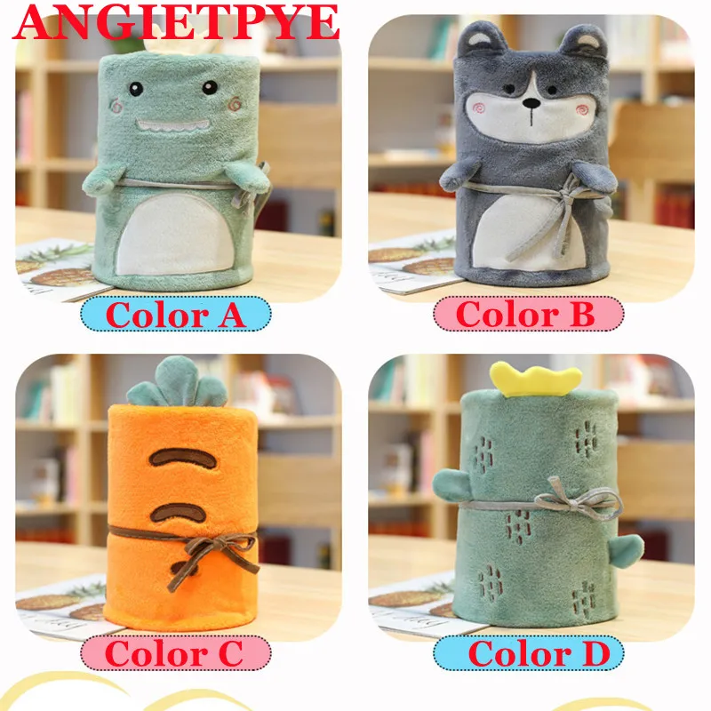 

ANGIETPYE Cute Design Blanket Quality Embroidered Flannel Blanket Fashion Foldable Lovely Blankets Fit For Home Office Travel