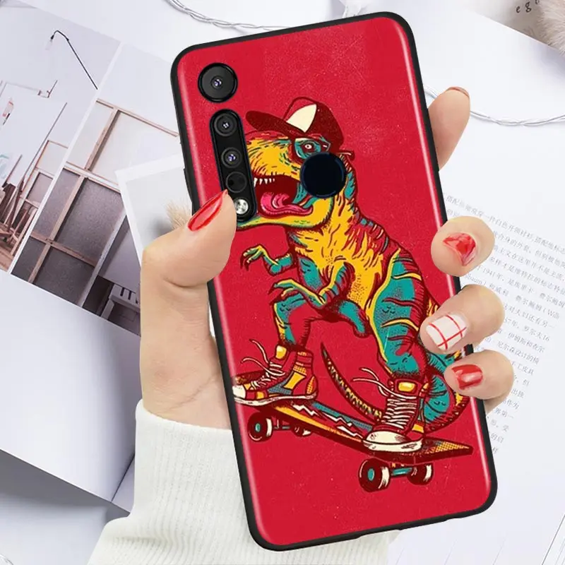 

Dinosaur Monster For Motorola G9 G8 G Stylus Power One Fusion Hyper Edge E7 E6 5G Plus Play Lite Silicone Phone Case