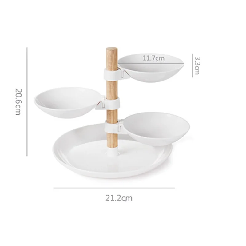 2 слойная тарелка для фруктов поднос кондитерских конфет и закусок вращающаяся