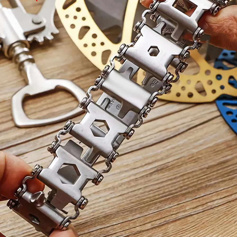 

29 in 1 Bracelet Stainless Steel Survival Utility Multi tools Watch Band Outdoor Survival Home Repair Screwdriver Box Wrench
