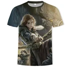 Мужская футболка с круглым вырезом и цифровым принтом, 2021