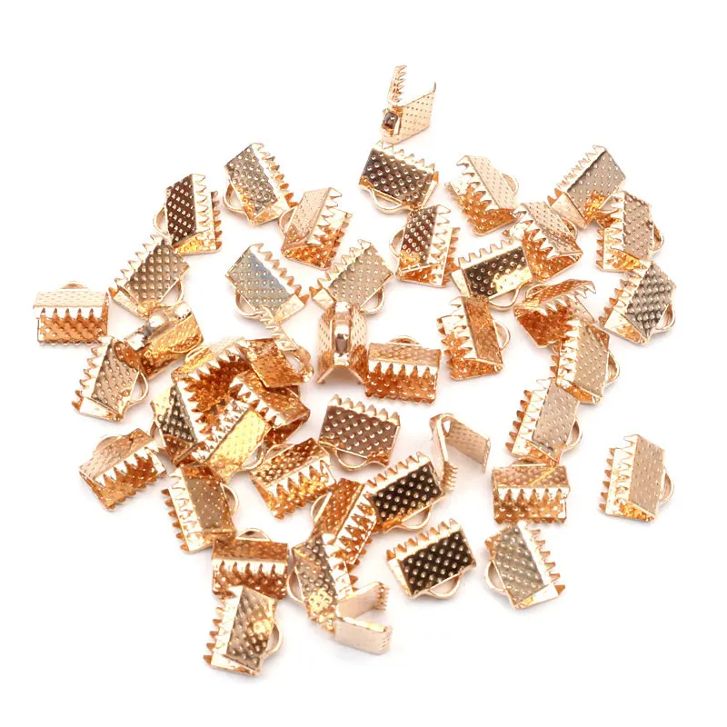 Мм 100 шт. 8x8 мм текстурированные концевые крышки обжимной бусины шнур плоская