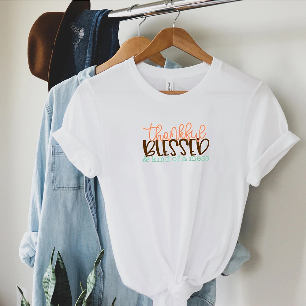 

KAIXIAZ New Style Cotton Creative Letter Printing Pure Fresh Lady's Short Sleeve Round Neck Tshirt