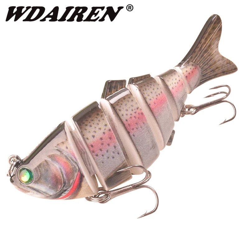 

1Pcs Winter Fishing Gear Bionic Multi Section Swim Hard Bait 10cm 20g Artificial Wobblers Rotating Trolling Pike Carp Crankbait