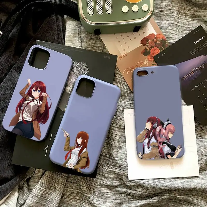 

Babaite Steins Gate Anime Phone Case Green Candy Color case for iPhone 11 Pro 12 13 mini pro XS MAX 8 7 6 6S Plus X SE 2020 XR