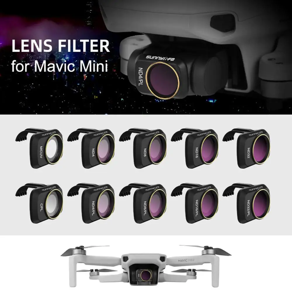 

Карданный фильтр для объектива MCUV ND4 ND8 ND16 ND32 набор фильтров для DJI Mavic Mini / Mavic Mini 2 / Mini SEDrone аксессуары
