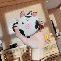 cartoon milk cow cute apple airpods 1 2 3 pro case cover iphone earbuds accessories airpod case air pods case