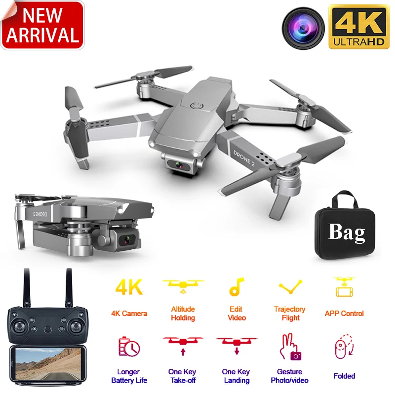 Профессиональный E68 мини Дрон с 4K HD камерой широкоугольный WIFI FPV RC Квадрокоптер