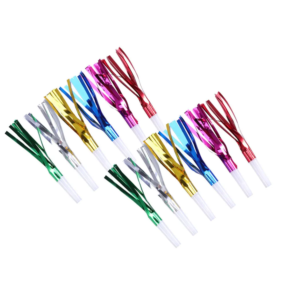 

36pcs Filament Whistles Kids Noise Makers Cheering Props Kids Playing Whistle for Birthday (Random Color)
