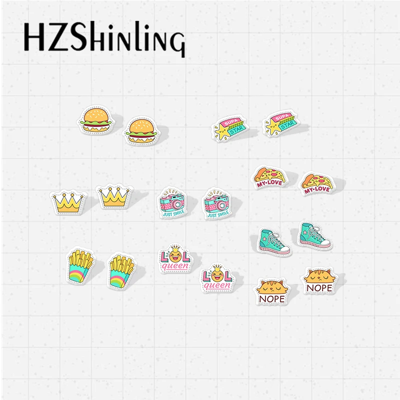 2020 новые модные забавные мультяшные серьги каракули из акриловой смолы в стиле