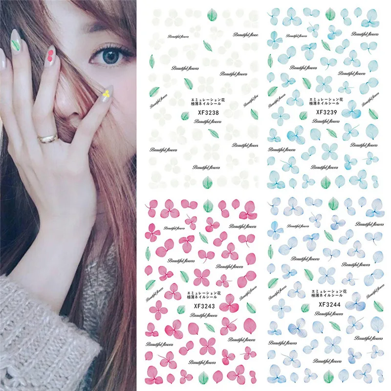 Водная наклейка для ногтей 1 шт. ногтевого дизайна цветок Мультяшные водные