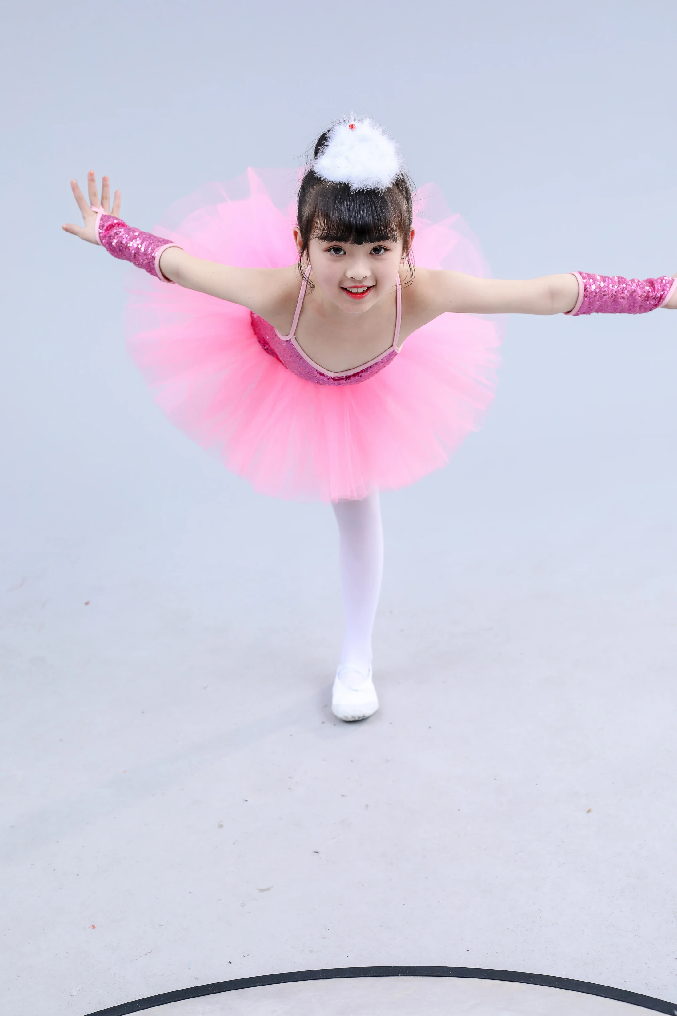 Балетное платье для маленьких девочек Детское -пачка с цветочным рисунком