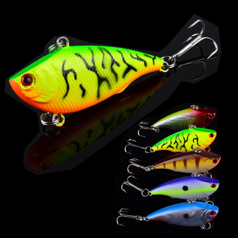 

1 шт., рыболовная Тонущая Вибрирующая приманка 7,5 г, 5,5 см, Вибрирующая виброприманка, крючки-погремушки, приманки, кренкбейты, 5 цветов