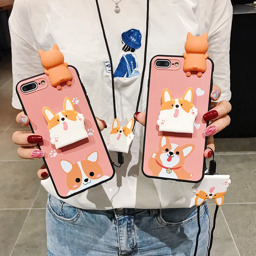 Для iPhone 11 Pro Max Xs XR 6 7 8Plus чехол Corgi мягкий из ТПУ для телефона|Бамперы| |