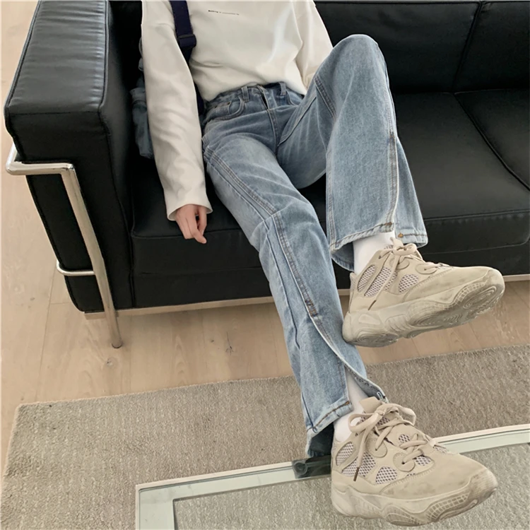 

YTX1892 Women's new summer new Korean style high-waist slim straight-leg jeans