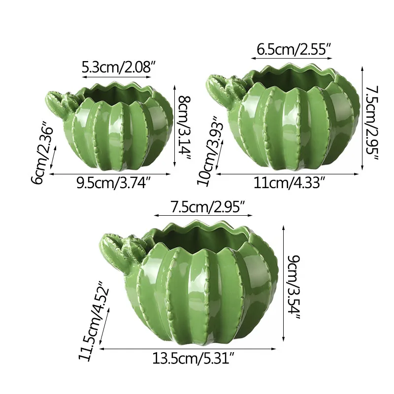 

Nordic Cactus Ceramic Flower Pot Fairy Garden Planter Holder Desktop Decoration Flowerpot Home Decor Birthday Gift Cute