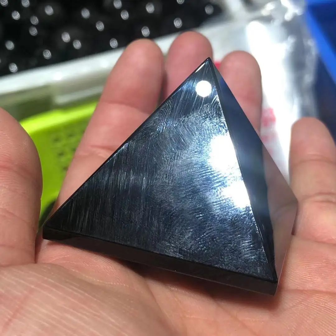 

Obsidian Pyramid Living Room Natural Crystal Stone Obsidian Pyramid Ornaments