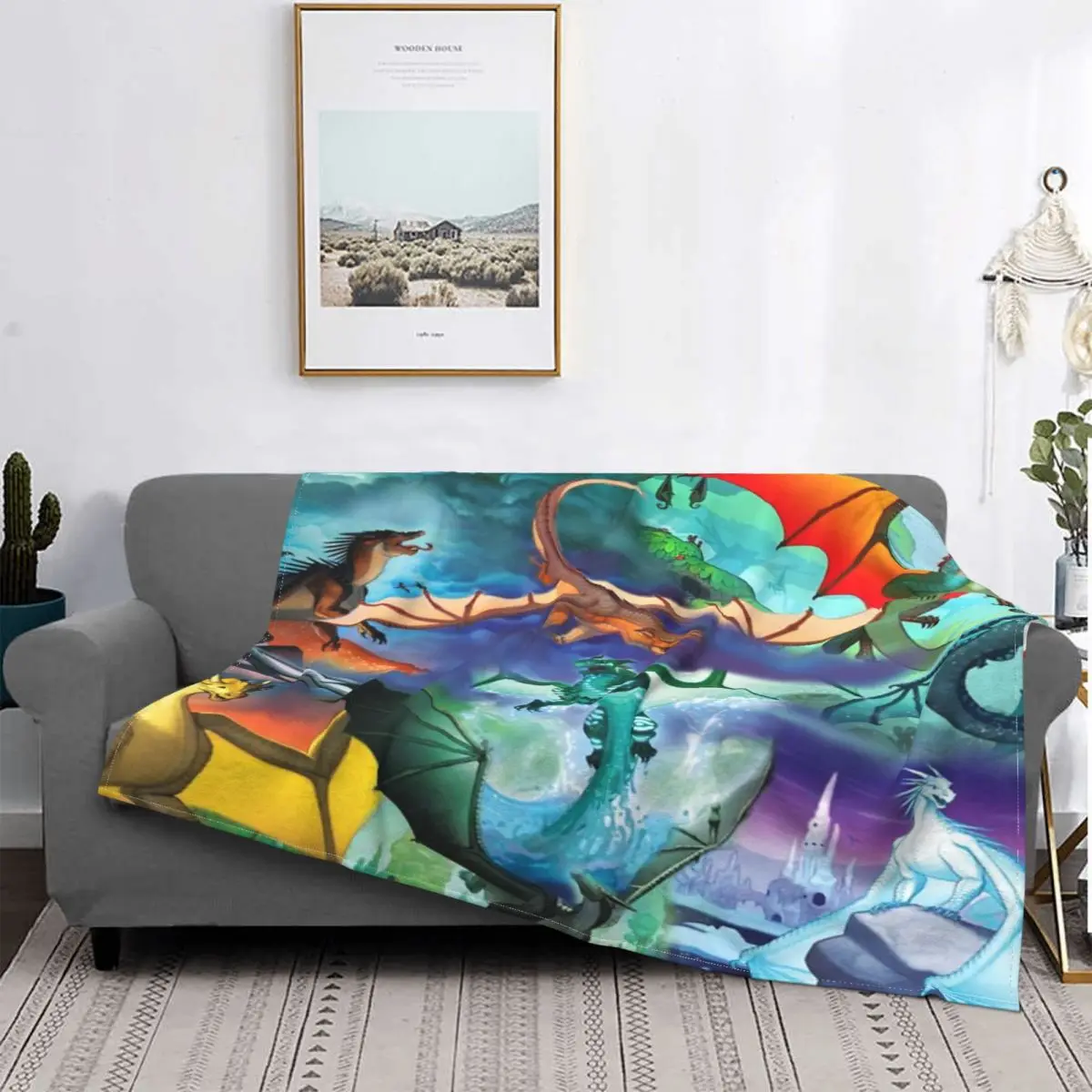 

Manta a cuadros de alas de fuego para niños, cubrecamas de Todos los dragones, funda de playa a cuadros para cama