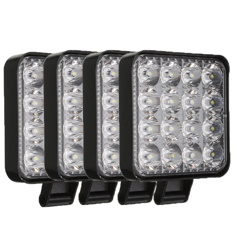 

4Pcs Car Offroad Work Light 12V 24V 4x4 LED 48W Tractor Headlight Spotlight SUV Off-road Flood LED Bar Worklight Truck ATV