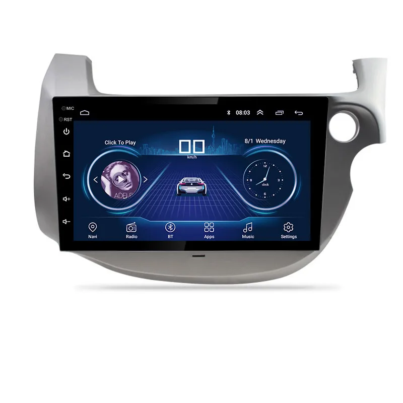 10 1 дюймов IPS и 2.5D сенсорный экран Android 8 автомобильный DVD GPS навигация для Honda Fit 2008