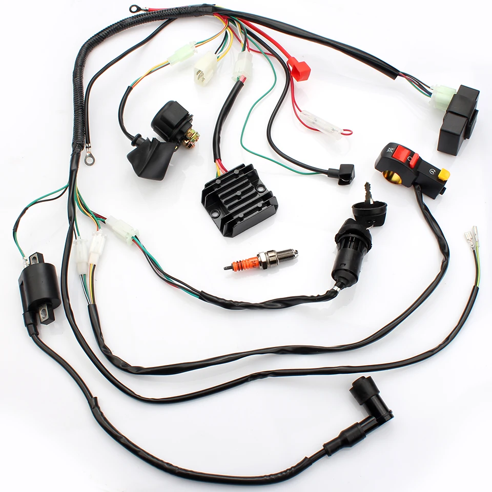 

Аксессуары для мотоциклов и квадроциклов CG125, 150CC, 200CC, 250CC, катушка зажигания, электропроводка для автомобиля, система запуска зажигания CDI