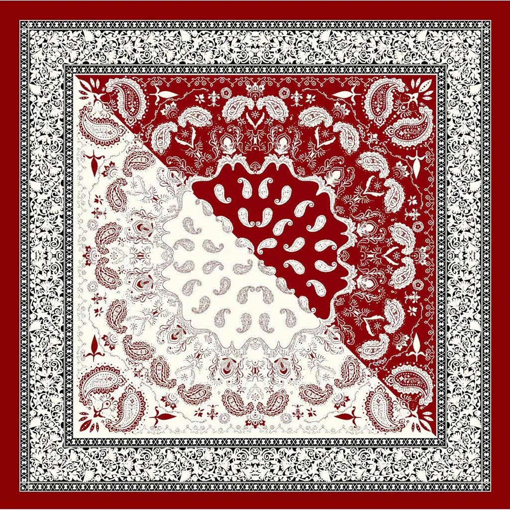 Женский шарф гиджаб с квадратным узором 90x90 см|Хранилище для шитья и вышивания| |