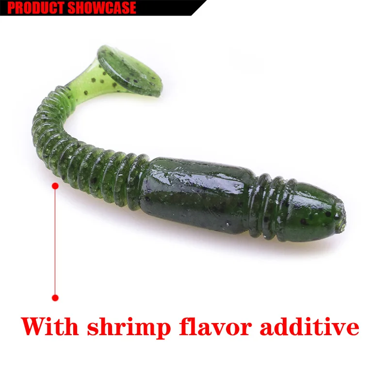 10pcs 7.5cm 3.2g Shad Fishy Smell Silicone Soft Bait Jig Wobblers Fishing Lures Artificial Baits With Salt Impact Ring Swimbait