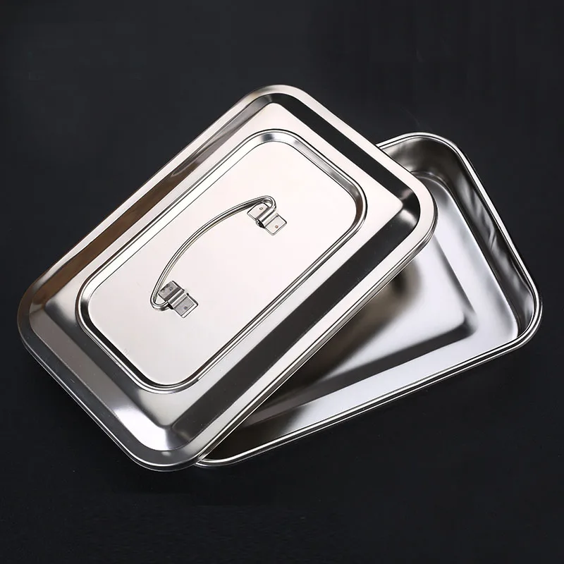 Медицинский лоток для дезинфекции из нержавеющей стали толщиной 304 квадратная