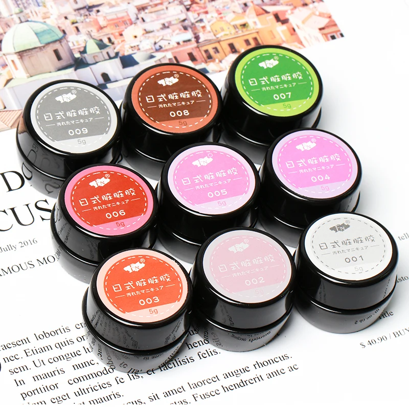 

Nail Art Dirty Last soak-off UV Gel Polish Translucent Glaze Amber Glass UV Gel Varnish Japanese Nail Gel Lacquer Manicure G224