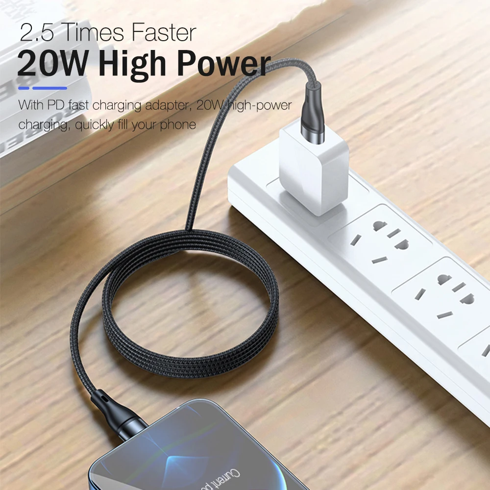 PD 20 Вт USB C кабель для iPhone 13 12 11 Pro Max XR XS X 8 10 Apple MacBook iPad 2 м USBC к iOS Провод зарядное