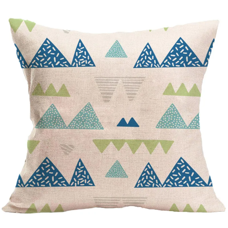 2pcs christmas fresh pattern cotton linen seat cushion soft cute cartoon lumbar square home sofa store car bedromm pillowcase | Дом и сад