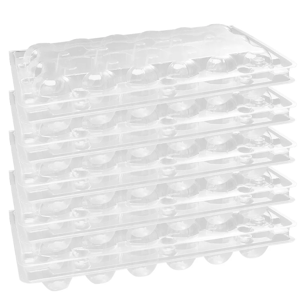 

50pcs 18 Grids Quail Egg Carton Storage Container Organizer Disposable Pvc Storage Box Transparent Egg Dispenser Holder for Home