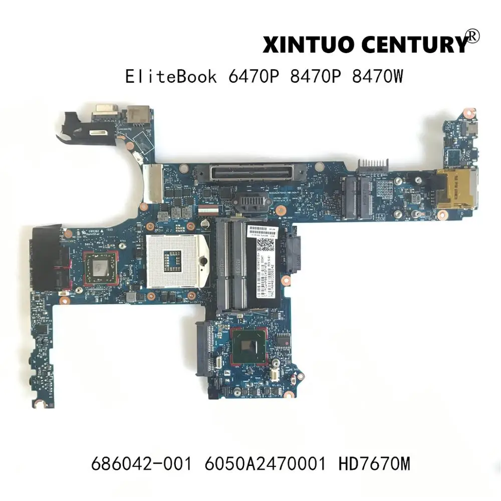 

686042-001 686042-601 For HP EliteBook 6470P 8470P 8470W Laptop motherboard 6050A2470001 Mainboard SLJ8A 216-0833018 100% tested