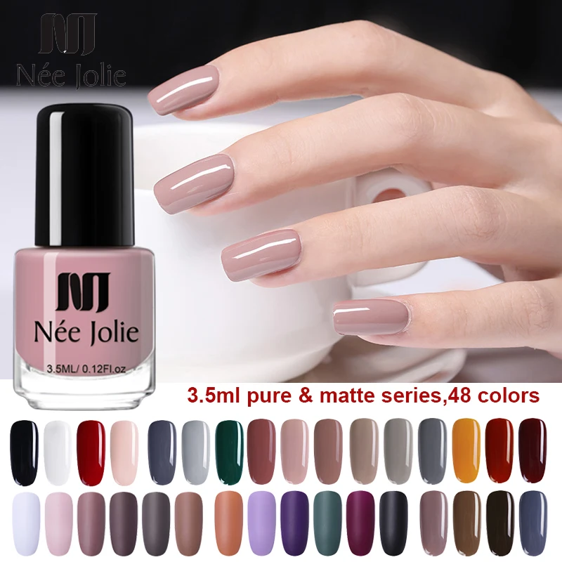 NEE JOLIE 3,5 мл черный белый цвет лак для ногтей Хамелеон набор для дизайна ногтей лак жемчужный матовый лак для маникюра для ногтей