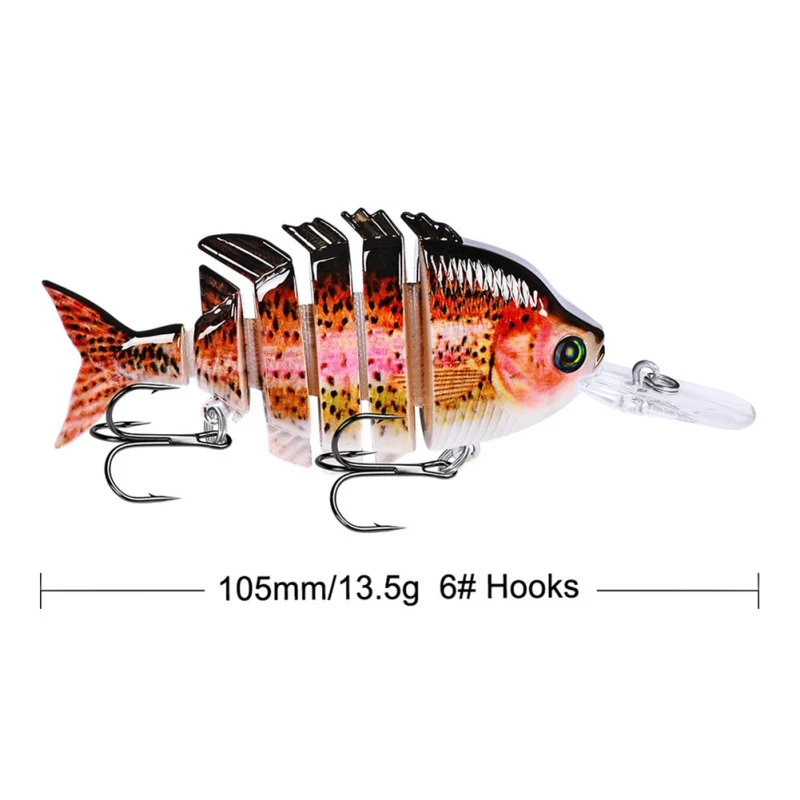 

10cm/14g Premium 6 Sections Multicolor Swimbait Lures Fishing Tackle Sinking Wobblers Fishing Lures