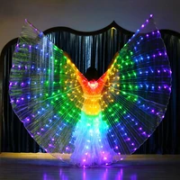 ruoru rainbow color alas angle led wings adult led costume circus led light luminous costumes party show isis wings dancewear
