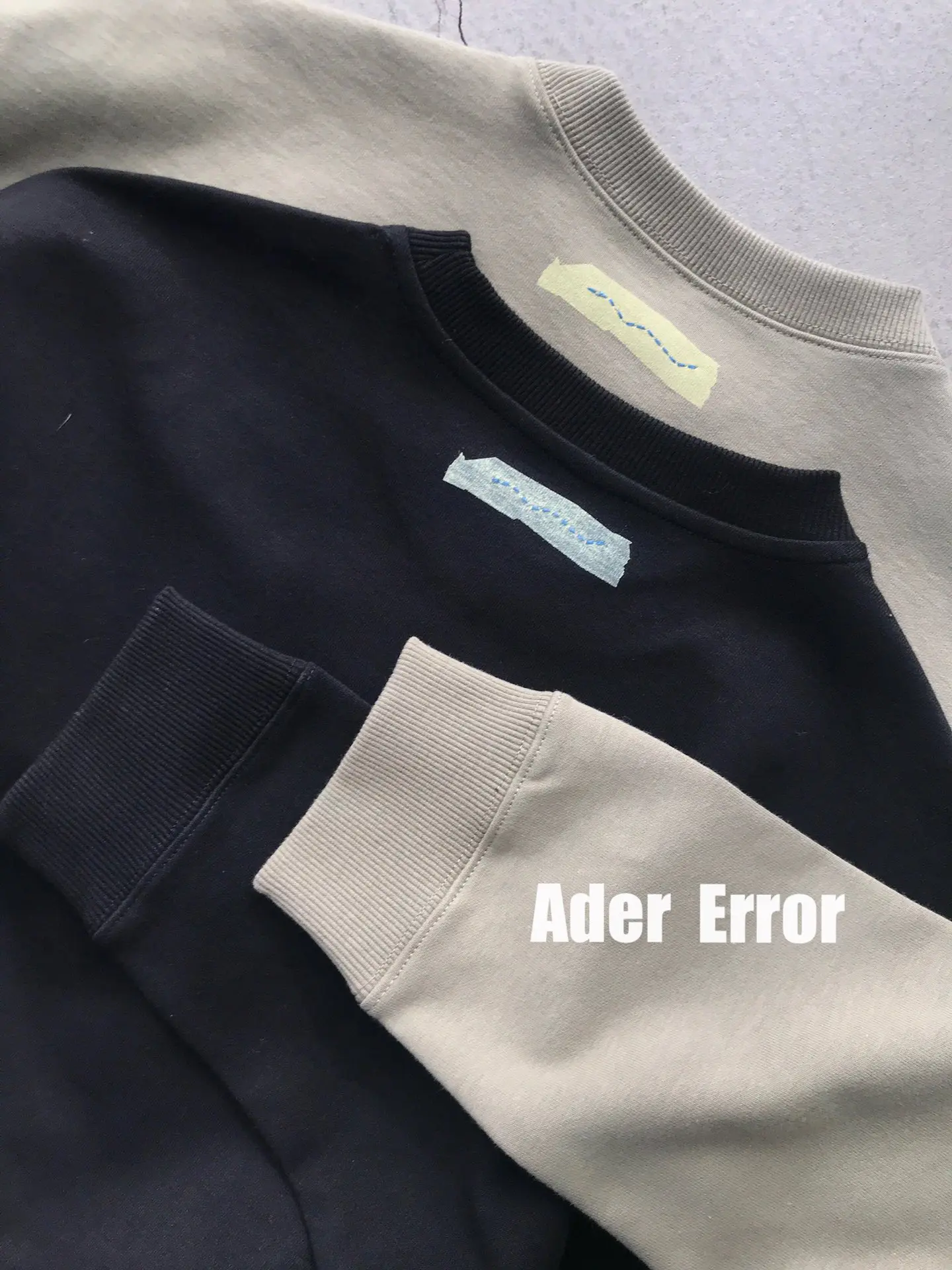 

2021 ADER Rubberized Fabric Logo Sweatshirt Men Women Couple 100% Cotton Pullover Oversized Hip-hop Adererror Crewneck