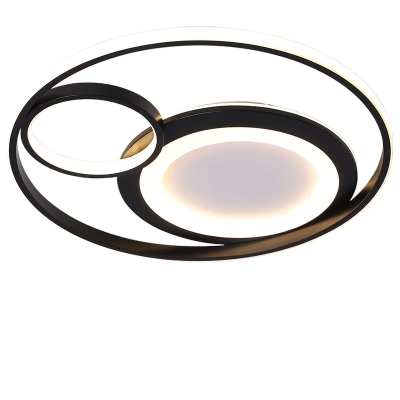 

Modern LED Chandelier Bedroom Balcony kitchen Lustre Round Ceiling Chandelier Lighting Fixture Lampara Techo Black/White Lamps