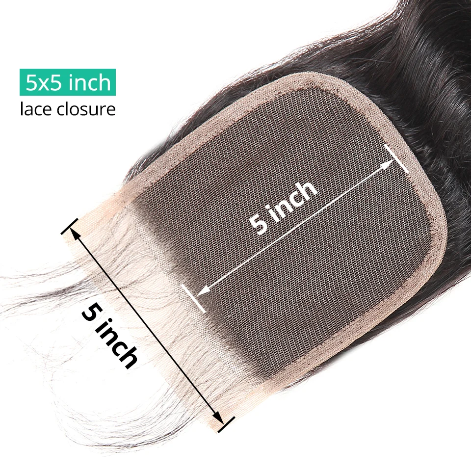 Asteria Hair Loose Wave Bundles With 5*5 Closure Brazilian Human hair Weave 3 Lace Remy Extensions | Шиньоны и парики