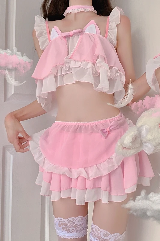 Пижама женская короткая из двух предметов в японском стиле | Женская одежда