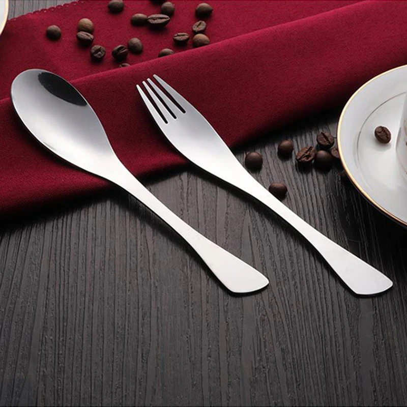 Ложка и вилка 2 шт./компл. столовые приборы нержавеющая сталь для рисового супа