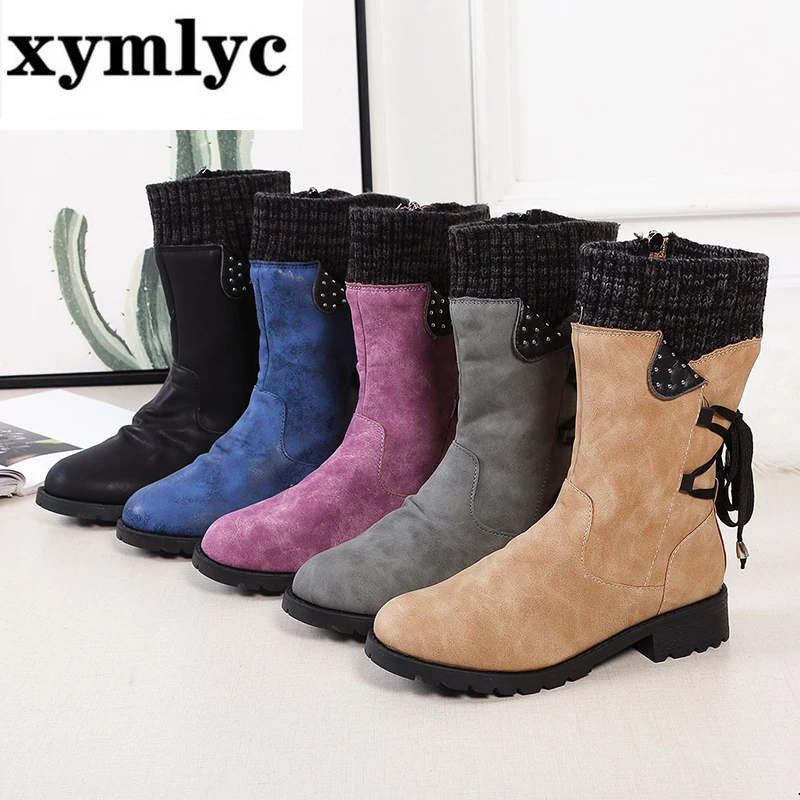 

Women Winter Boots Mid-Calf Snow Boots Female thigh high boots Warm High Quality Botas Mujer Plus Size shoes boots women