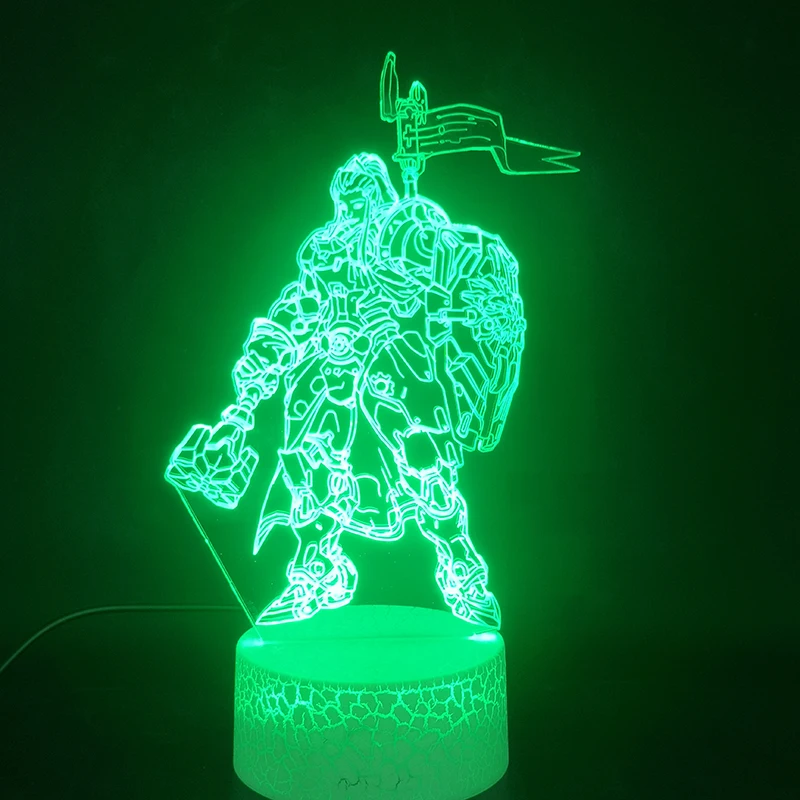 

Game Overwatch Hero Brigitte 3D Lamp Battery Operated 7 Color with Remote for Bedside Decorative Usb Led Night Light Lamp