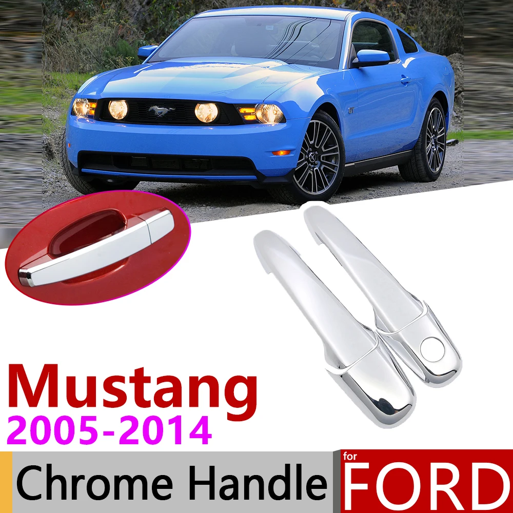 Хромированная накладка на дверную ручку для Ford Mustang Shelby GT GT500 2005 ~ 2014 автомобильные