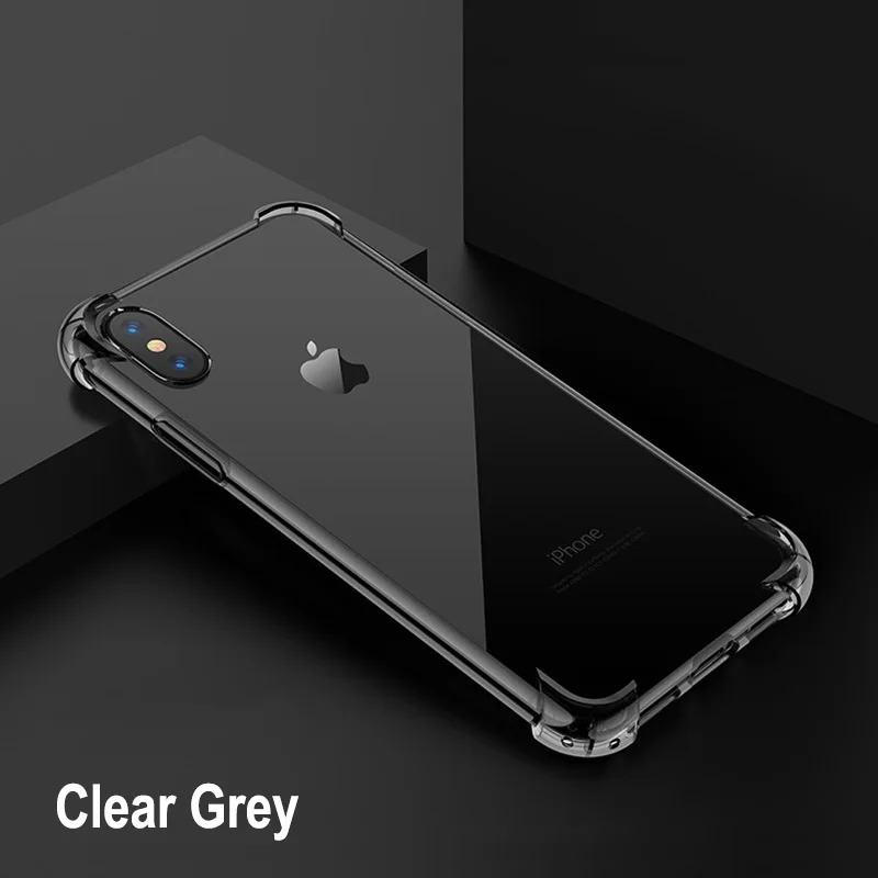 Роскошный прозрачный противоударный чехол для iPhone X XR XS Max 8 7 6 6S Plus 10 мягкий