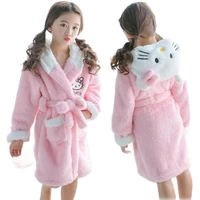 baby girls velvet sleepwear robes children bathrobes pajamas for girls kids coral clothes cute cartoon pijamas kids bath robes