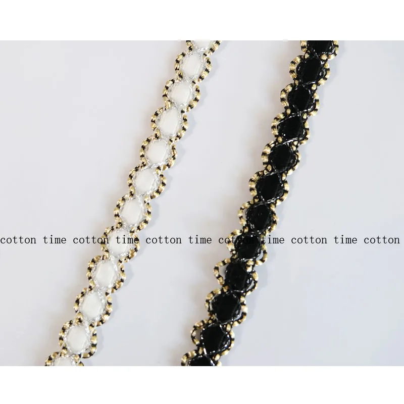 5 ярдов бархатная отделка черный и белый классический ремешок брендовый стильный