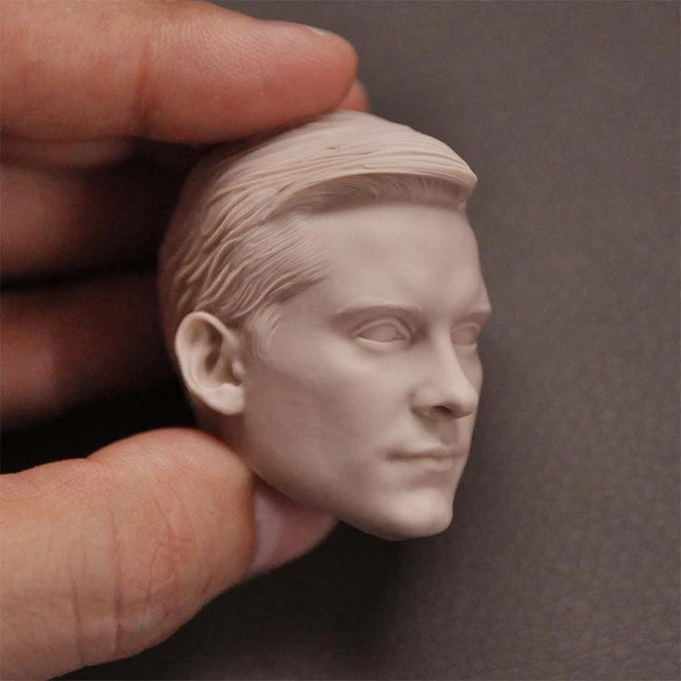 1/6 год Человек-паук тобей Магуайр голова Неокрашенная модель из ПВХ детской